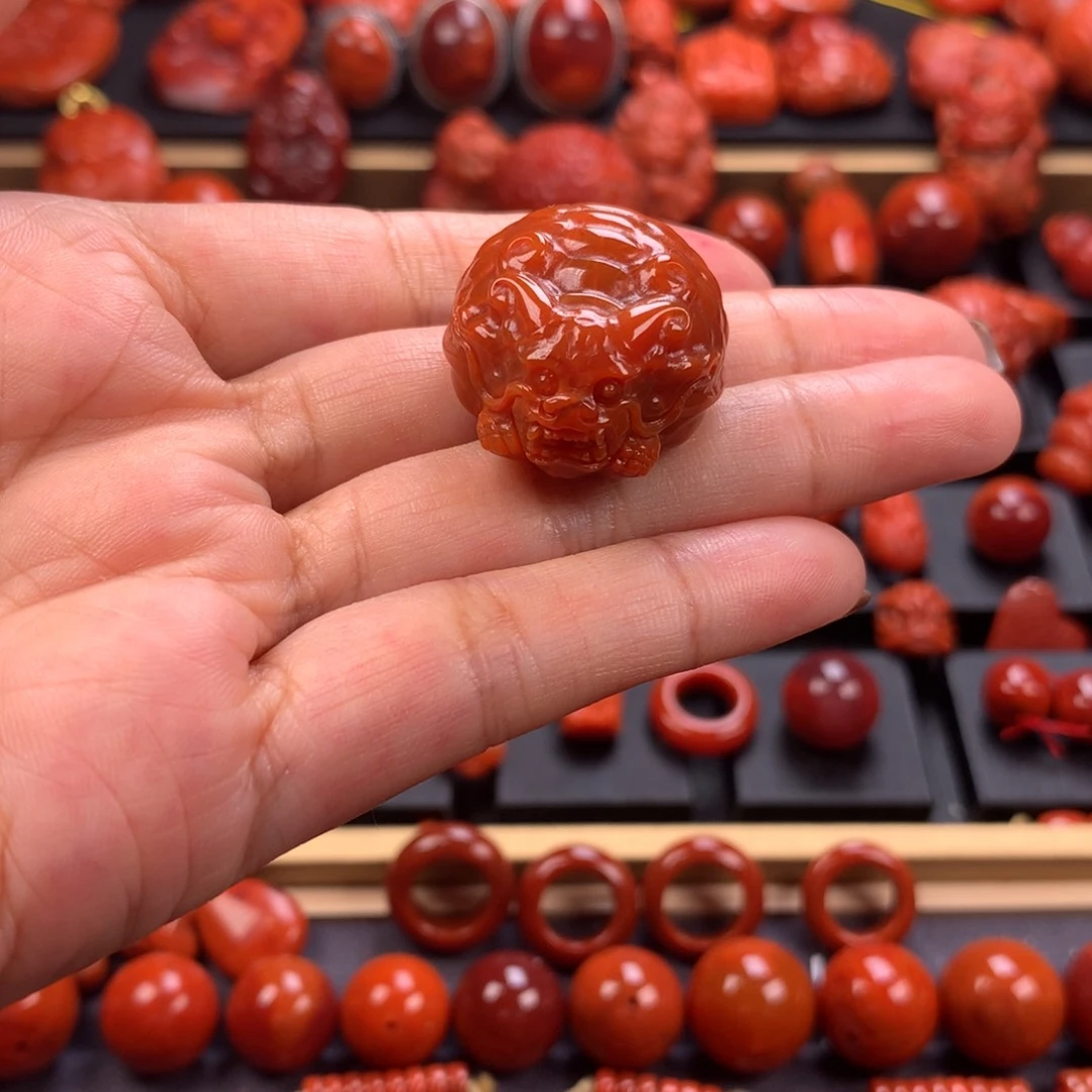 未镶嵌龙龟23.7✖️29.3mm南红玛瑙