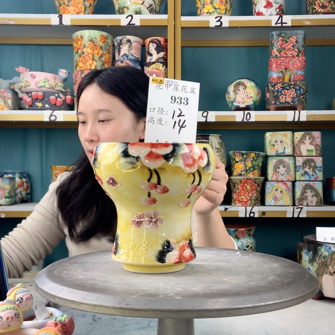 景德镇手工花盆933