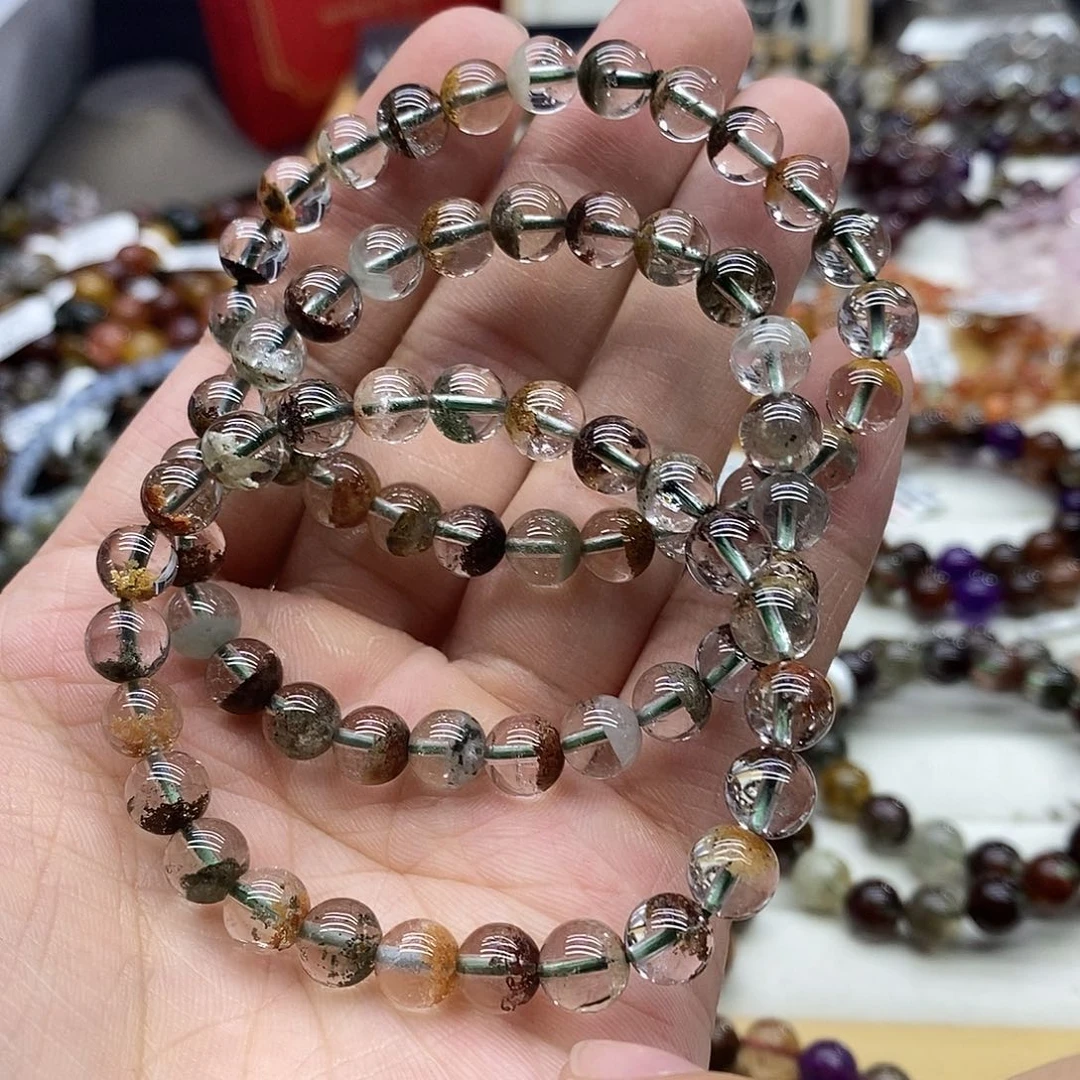 水晶手链未镶嵌多样性发货发一条
