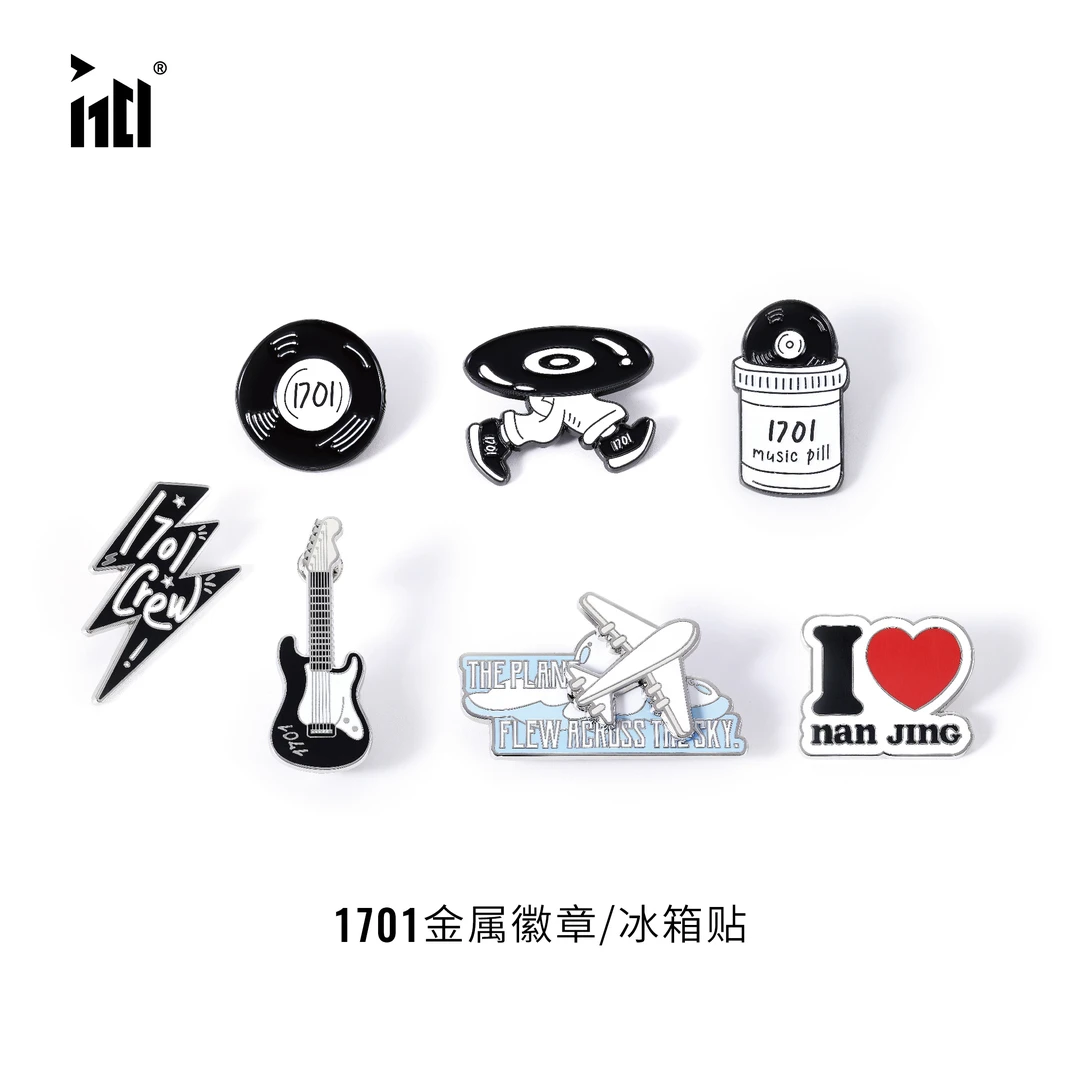 1701金属徽章胸针冰箱贴两用创意饰品摇滚音乐