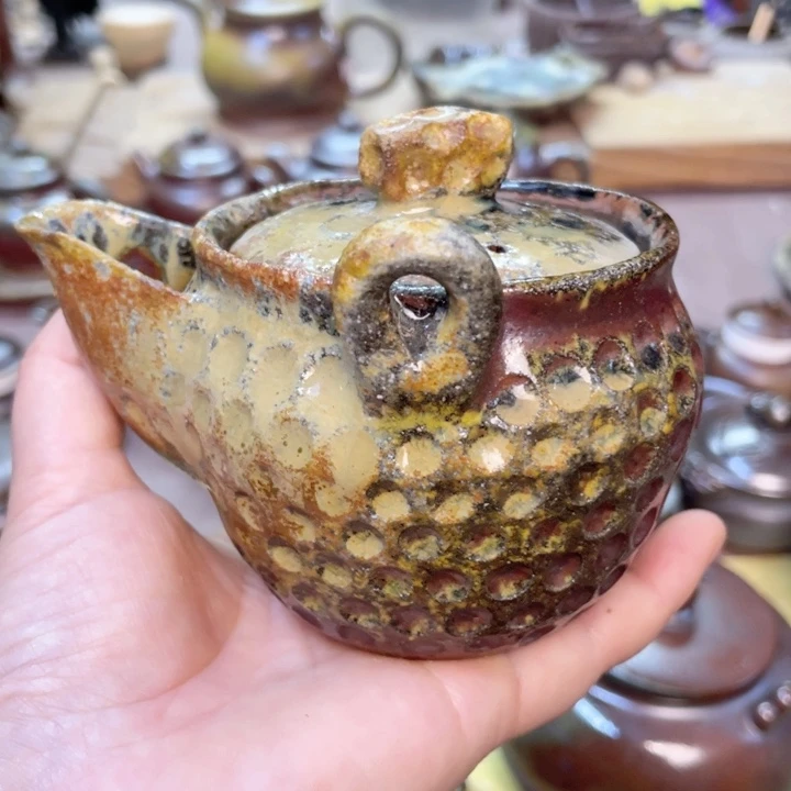 茶壶紫砂花*宜兴紫砂原矿泥料