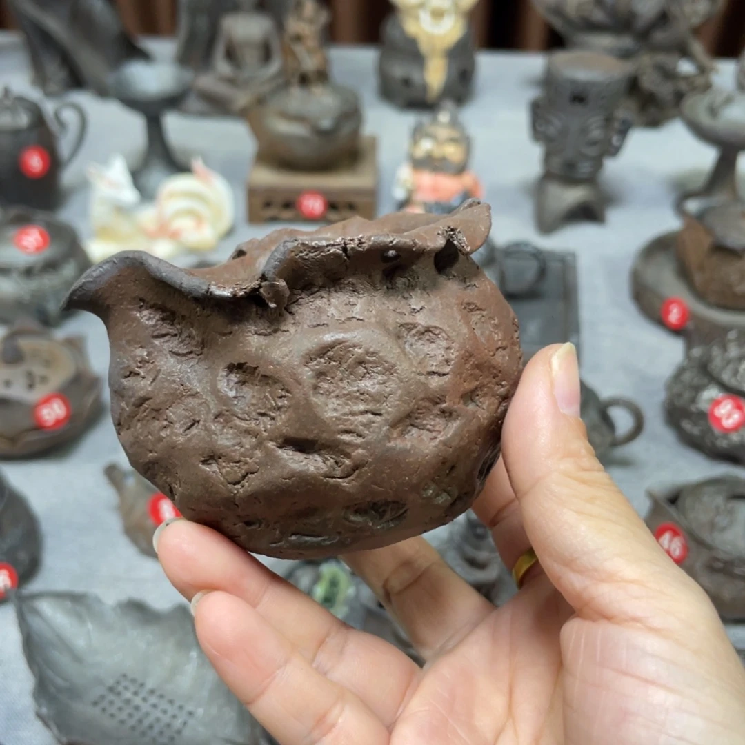 公道全手捏柴烧茶器