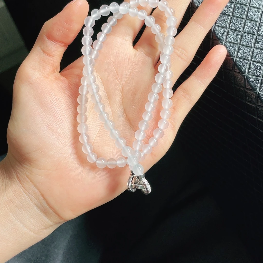 一***杨未镶嵌项链石英质玉