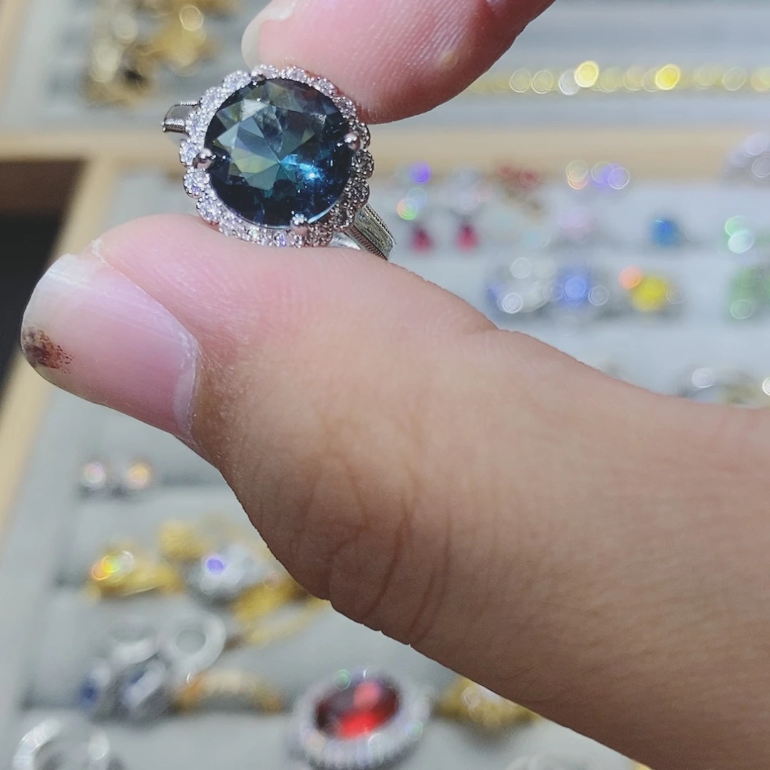【闪购商品】水晶戒指银S925镶嵌