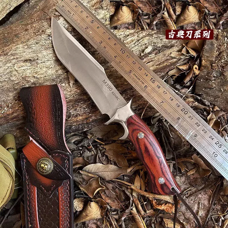 破将M390全钢刀户外小直刀随身高硬度锋利耐用多功能手扒肉工具刀