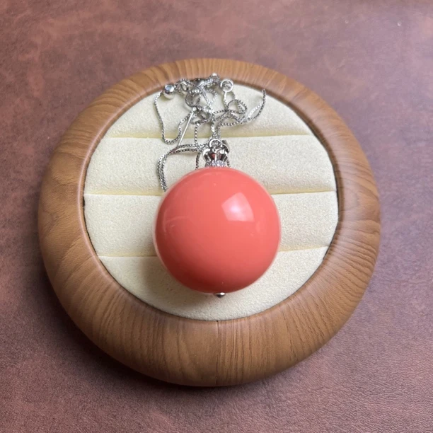 粉粉 超大珠3.0 吊坠项链