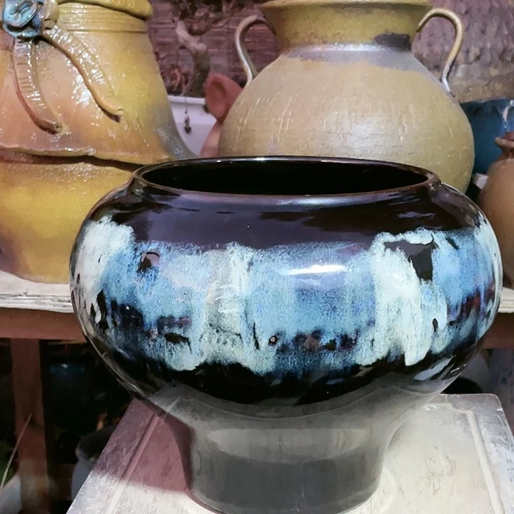 紫砂花盆瑕疵19.21花盆'