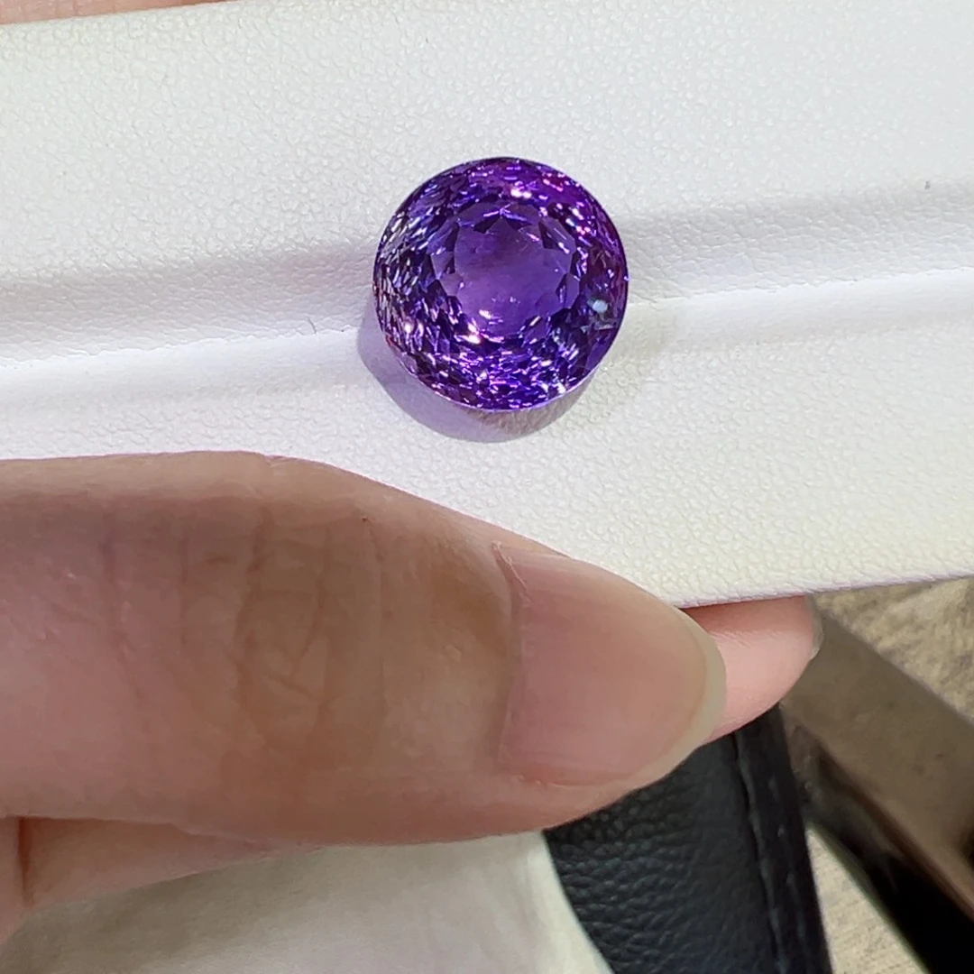 紫晶珠宝半成品未镶嵌8.24ct圆形