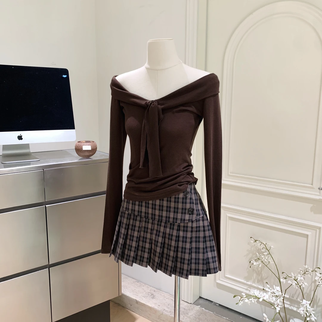 学院风减龄夏季复古格纹百褶短裙显瘦显腿长经典百褶半身短裙