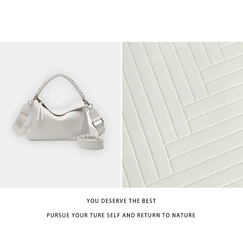 【尚恩CC】RC-25423-奶昔白-轻奢时尚女士新款手提单肩斜挎包