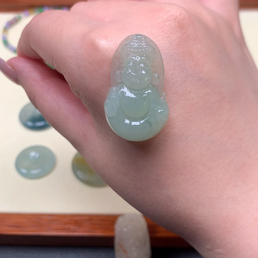 定制翡翠未镶嵌宝宝佛