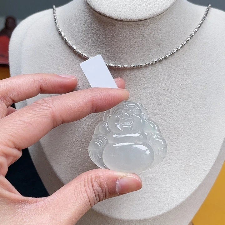 翡翠挂件未镶嵌大佛公