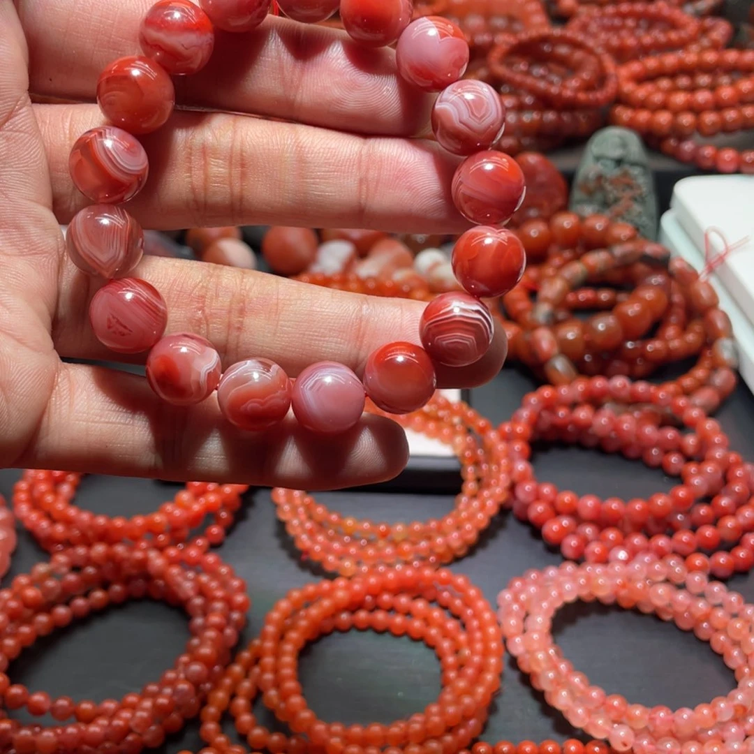 南红玛瑙手链未镶嵌