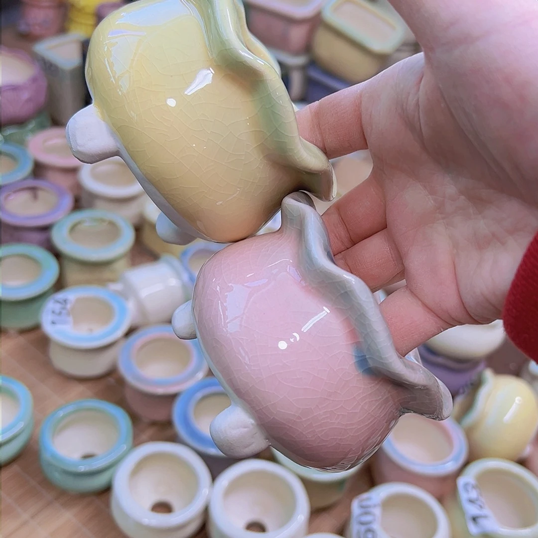 红陶陶瓷花盆当场满12包邮