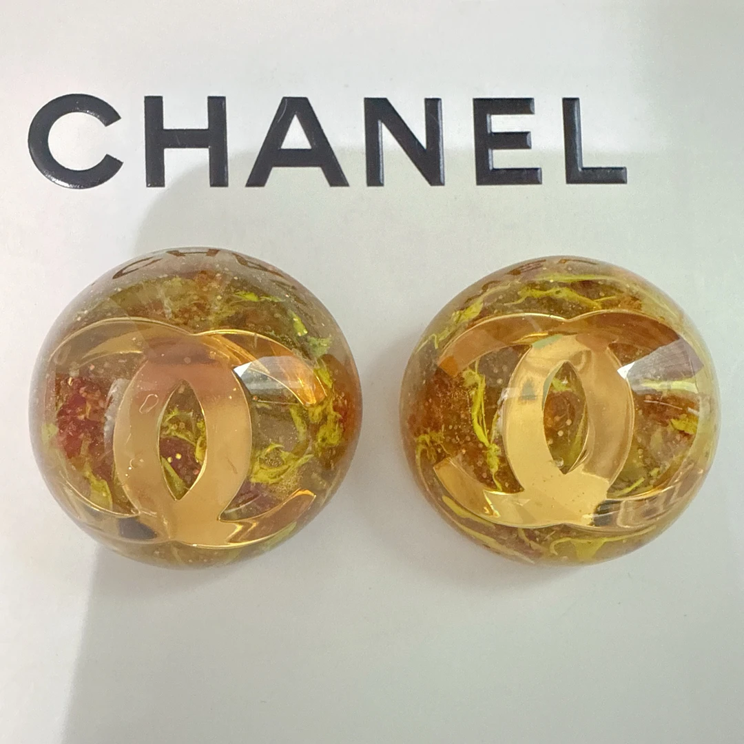 95新 Chanel/香奈儿 Chanel vintage香奈儿中古金球耳夹