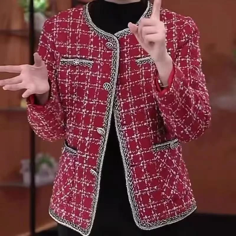 新款气质小香风外套女装时尚高贵上衣洋气