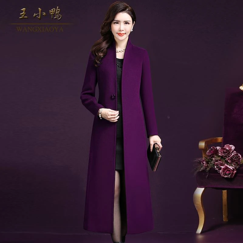 王小鸭羊毛毛呢外套女保暖冬新款流行妈妈年轻款宽松洋派轻奢大衣