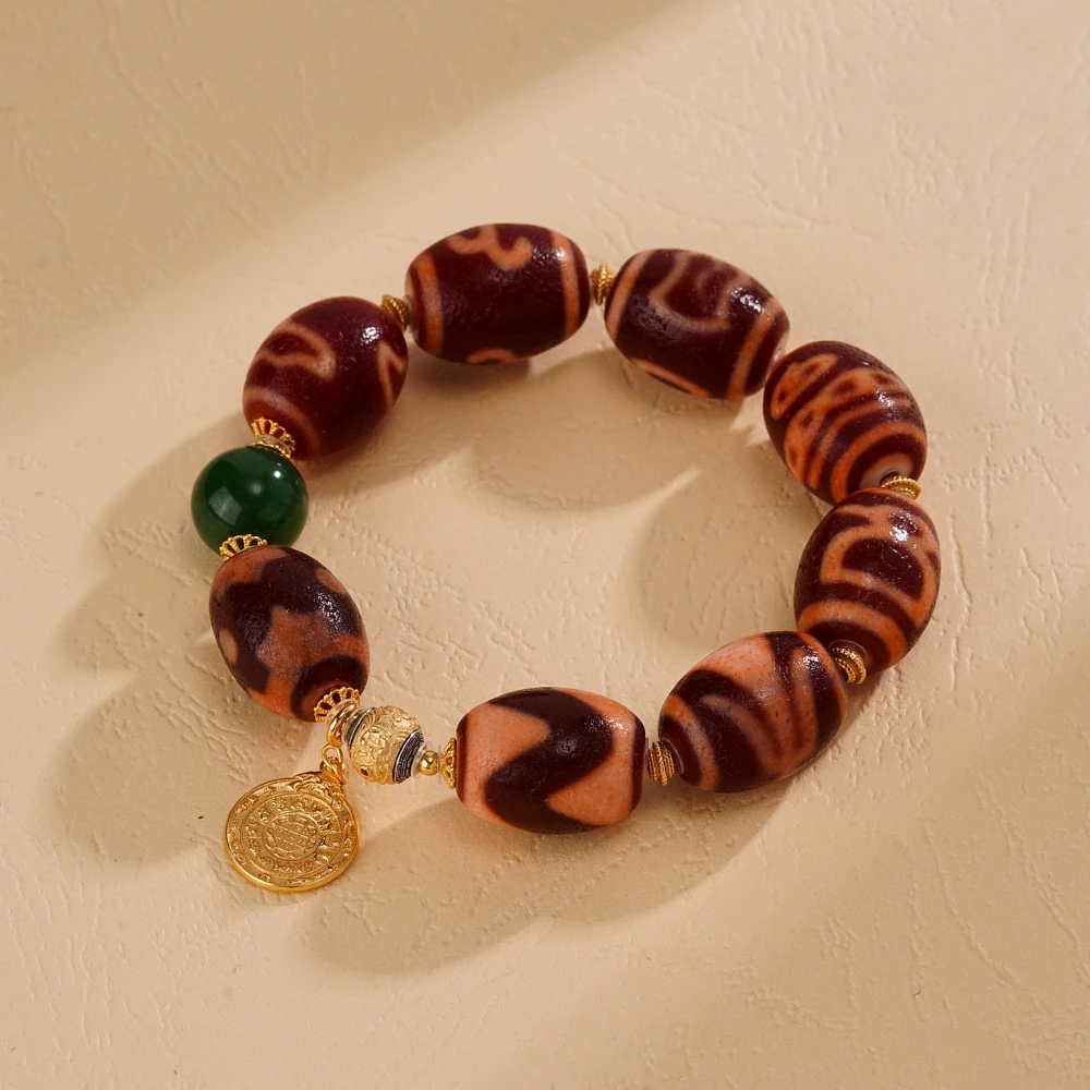 JC橘肉多宝天珠手串多样性发其一约19.2*14.1