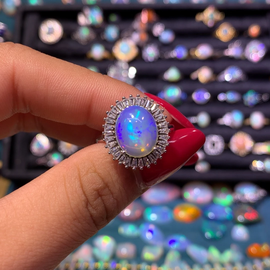 欧泊银S925镶嵌戒指款