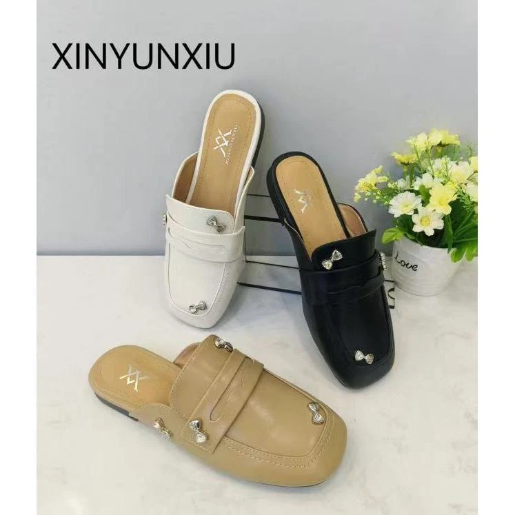 新款气质休闲百搭女单网休闲半托鞋A/XYX/717-3