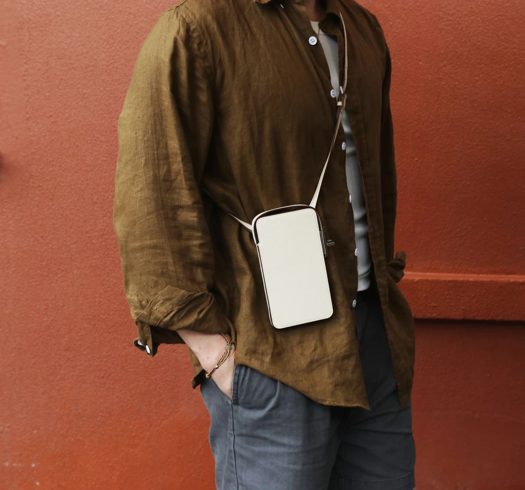 INGAIR高端复古时尚真皮男士单肩手机包