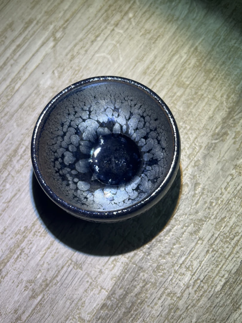 阙梅娇纯手工黑牡丹陶瓷作品 建盏 主人杯 高端茶盏 茶杯