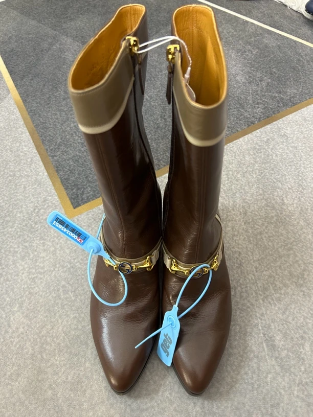 99新 GUCCI/古驰 咖色长靴四〇码99新
