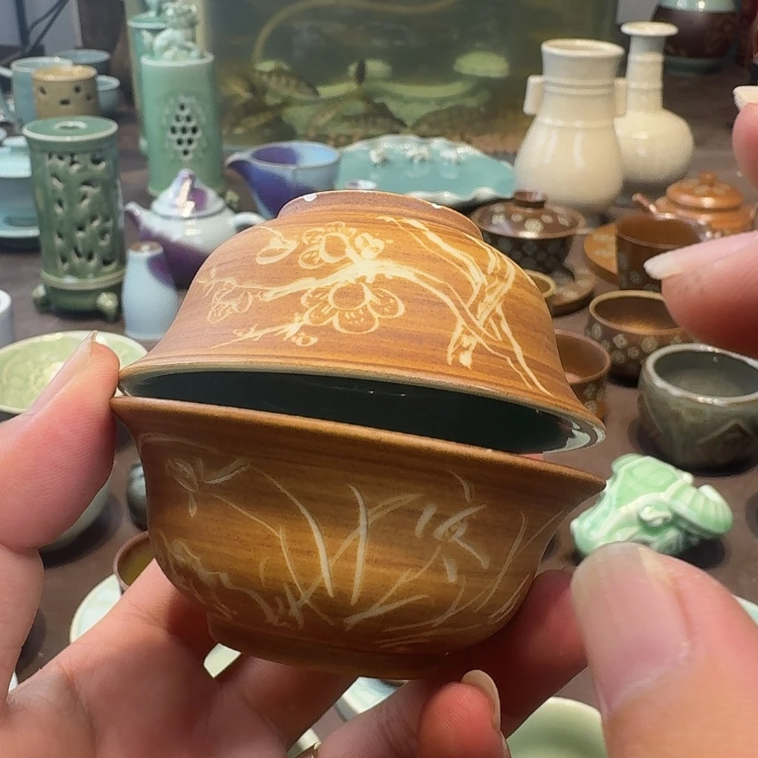 龙泉青瓷茶具微瑕