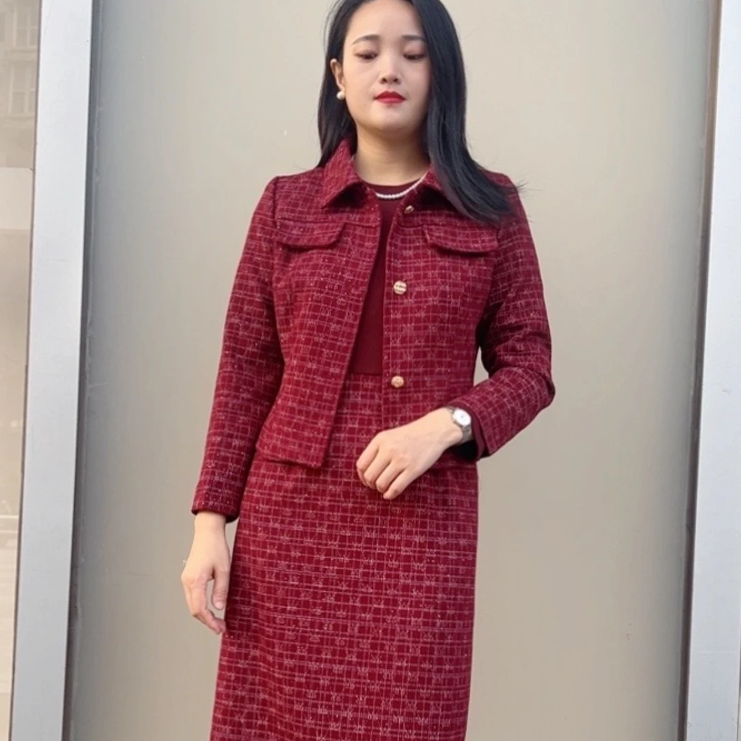 新款高档小香风时尚套装