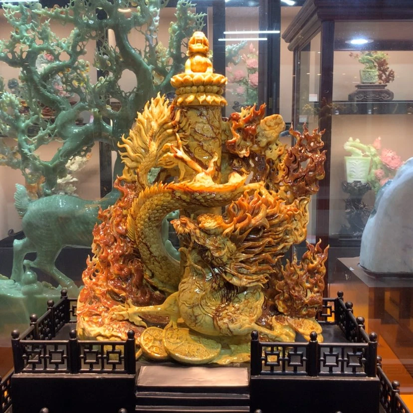 【闪购商品】未镶嵌蛇纹石玉摆件覆膜
