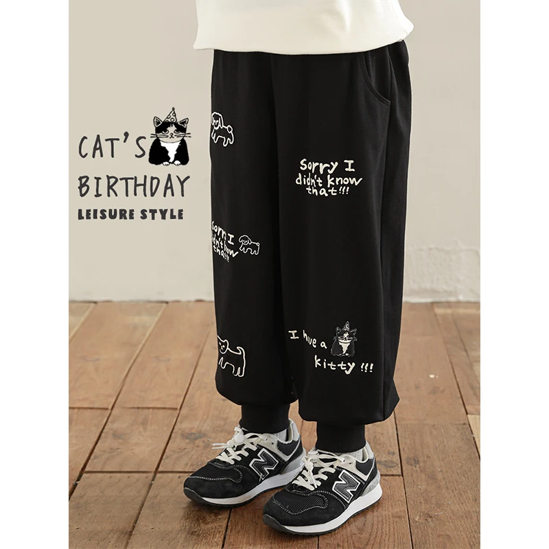 【25年春一波】趣味休闲感 原创印花 男童宝宝舒适洋气束脚裤N5782