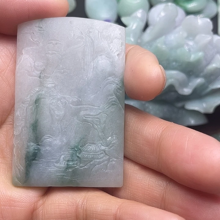 定制翡翠未镶嵌缅甸翡翠吊坠