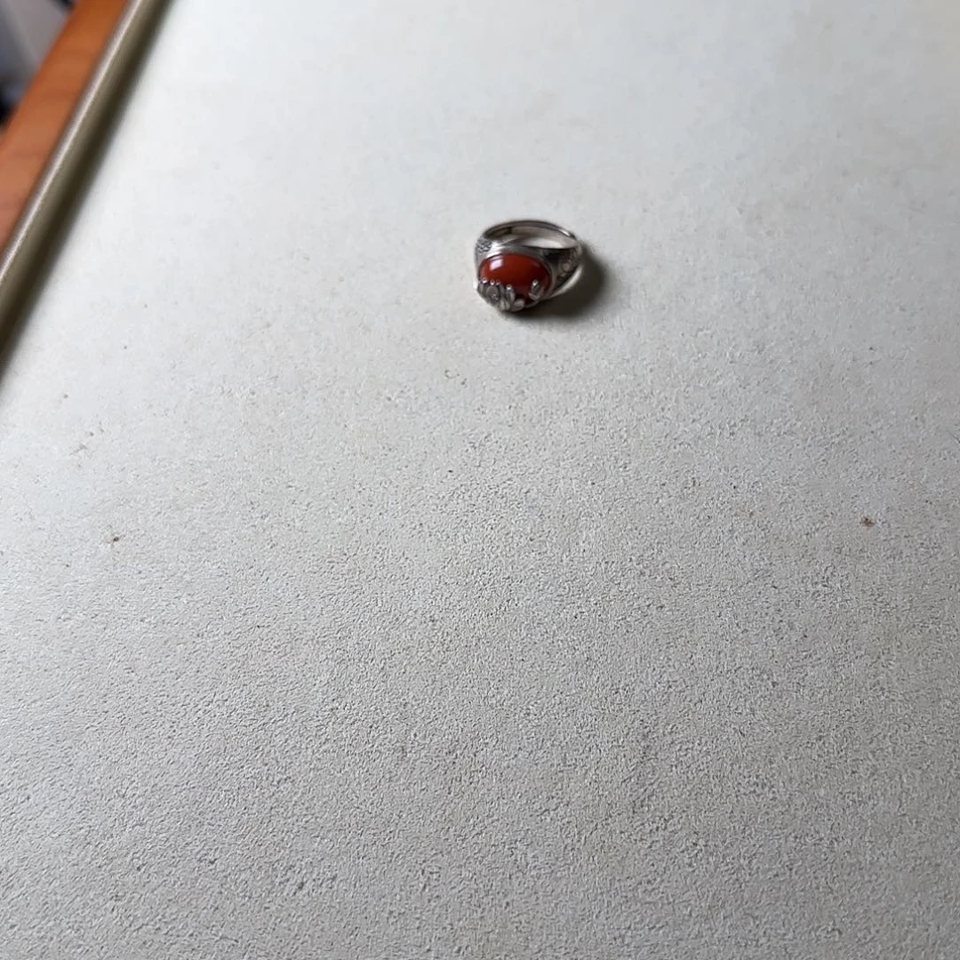 南红玛瑙戒指未镶嵌l***~