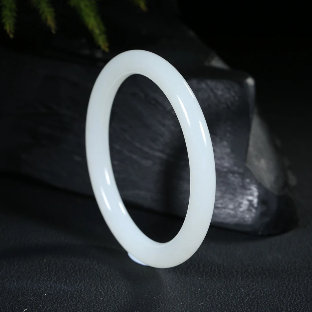 59.6mm和田玉羊脂玉福镯