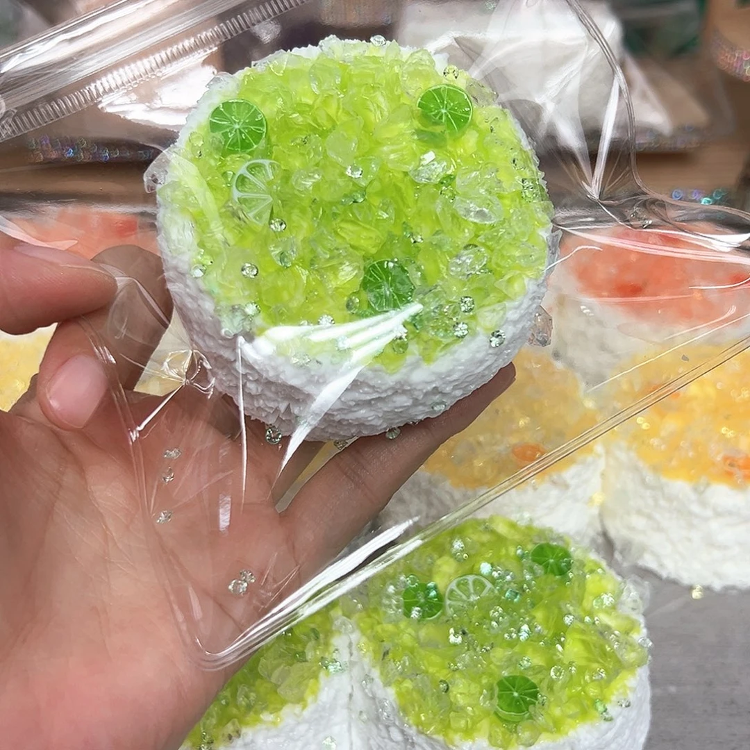 硅胶碎冰青柠檬圆吐司160g