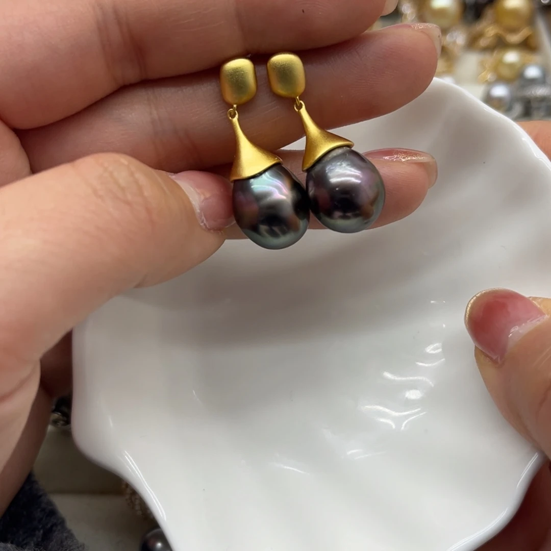 耳饰海水珍珠银S925镶嵌