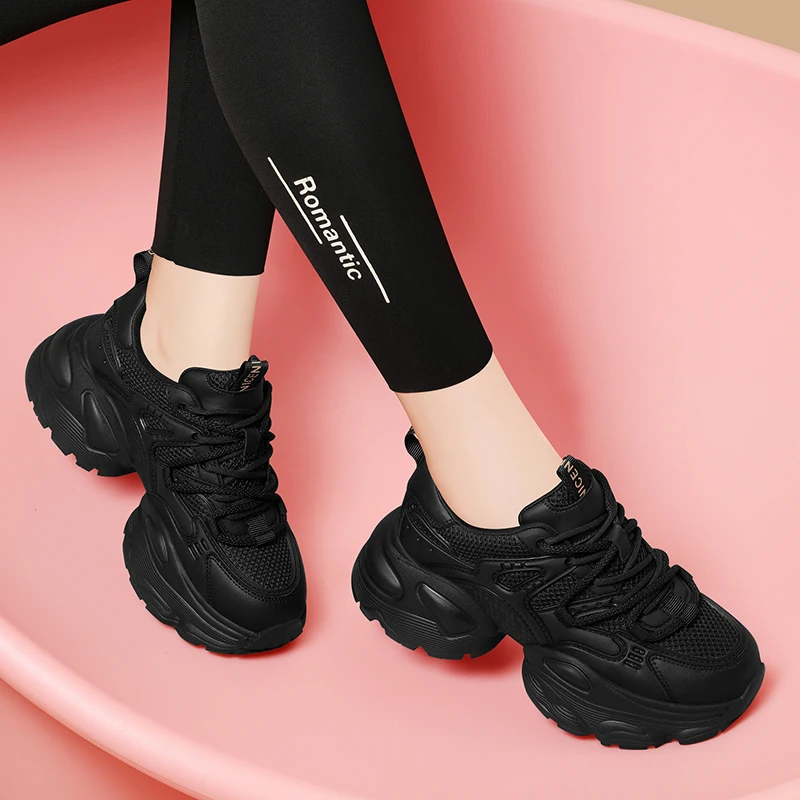 厚底老爹鞋2025新款女款爆款女鞋增高轻便鞋子百搭休闲女士运动鞋