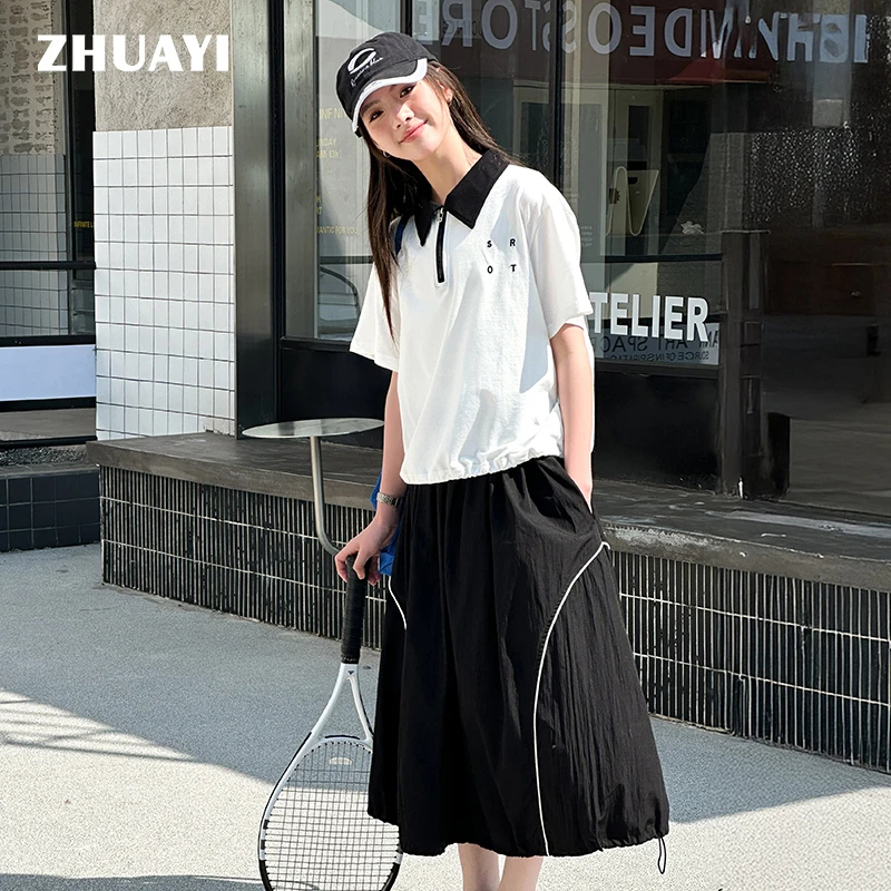 2025女大童套装【短袖+半裙】真两件套少女夏装薄款裙装洋气时尚