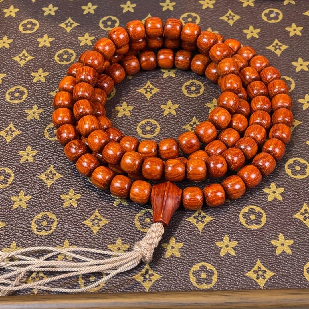 檀香紫檀（小叶紫檀）1011的108颗顶泥玉化满龙鳞满星124号琴料