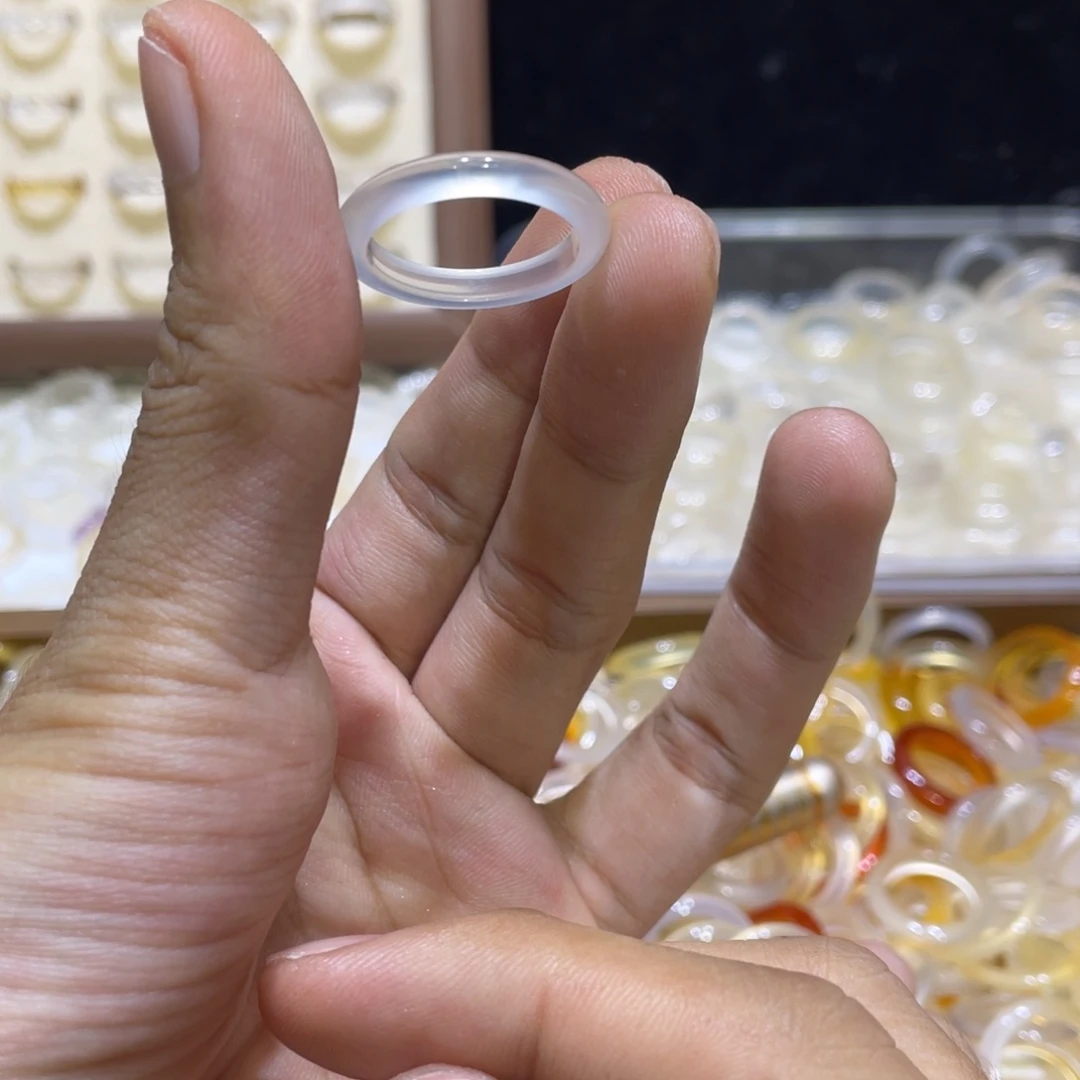 玛瑙/玉髓合金戒指13号港18