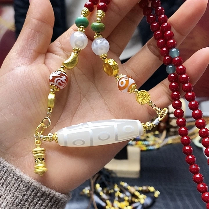 玛瑙/玉髓合金颈饰