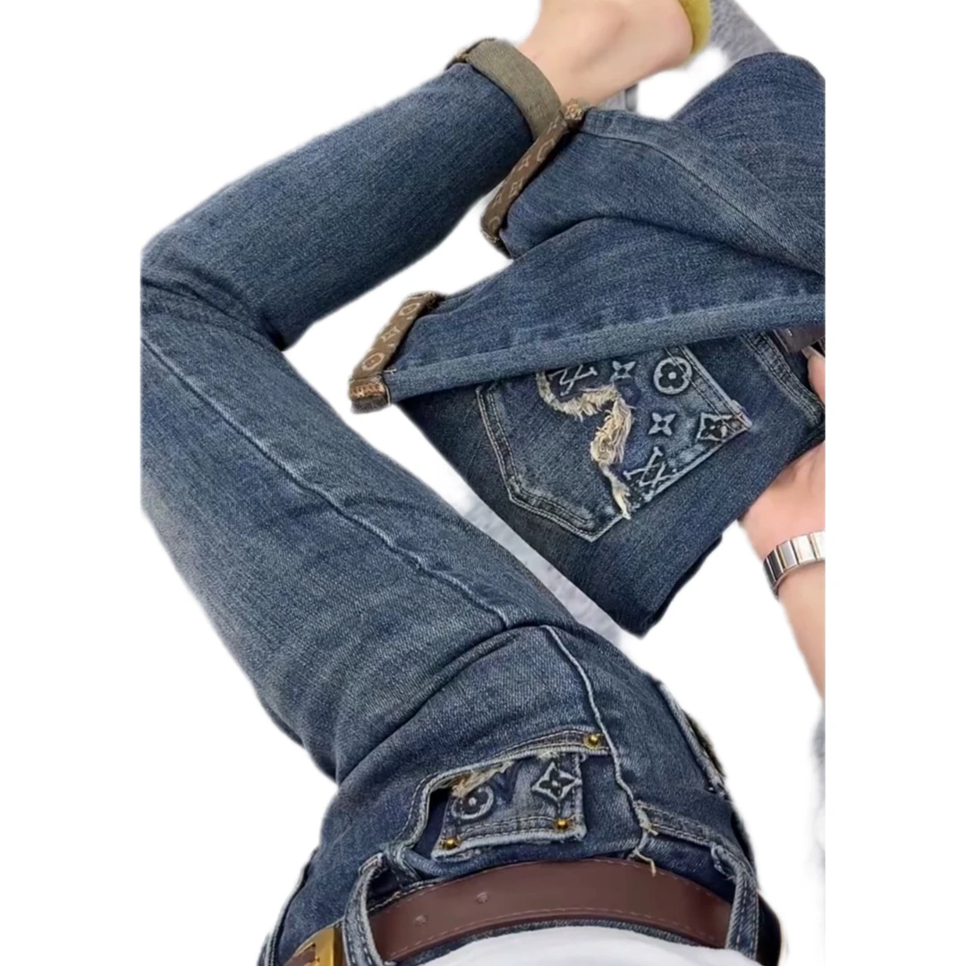 8051-23026-8807款高腰弹力修身小脚牛仔裤