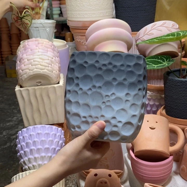 15×16暗夜星空盆 粗陶1个