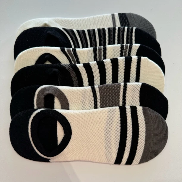 男袜男士夏季夏天薄款全网眼船袜100%纯棉袜子吸汗凉爽休闲商务