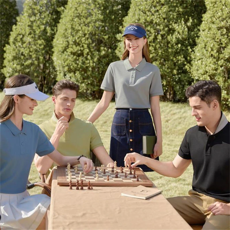 210g50支7A抗菌双面莱赛尔丝光珠地POLO衫GJ56-7609工作服男士