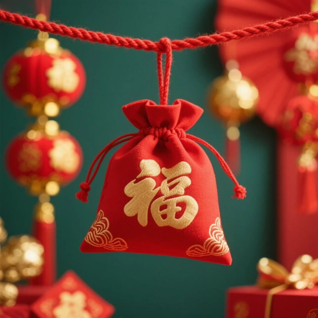 居家 汽车 挂件 挂饰 摆件 手工 双面刺绣 锦囊福袋