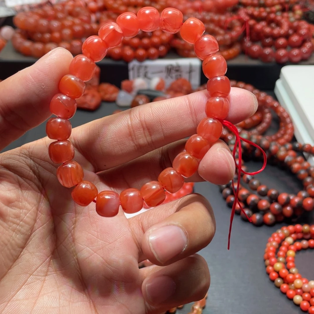 南红玛瑙手链未镶嵌