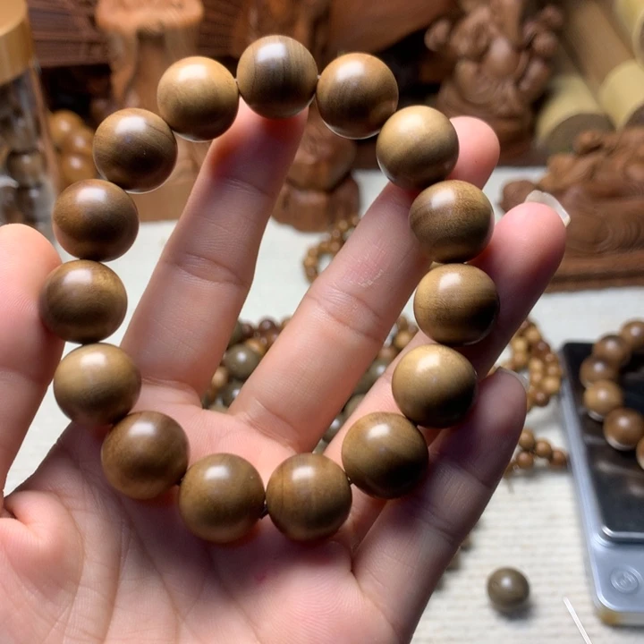 檀香木手串/手链老山檀香1.5横纹