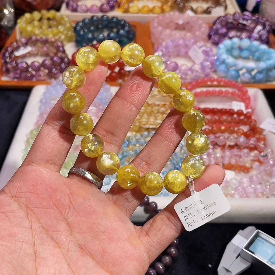 天然辰砂金鱼祖母晶12mm