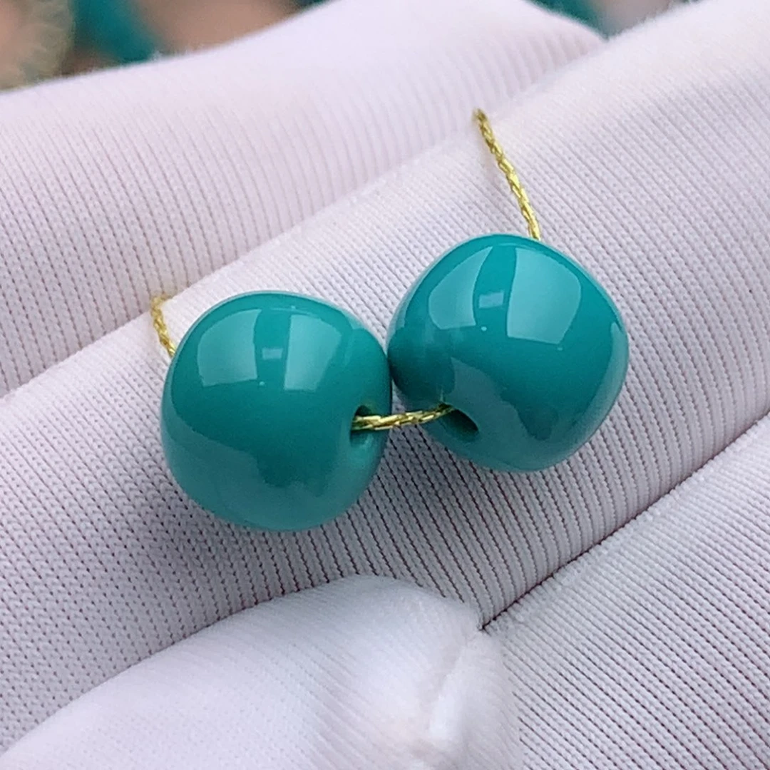 未镶嵌绿松石珠宝奇石7.8mm
